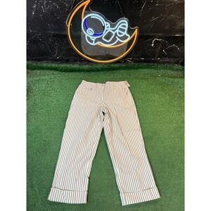 NWT Talbots Pants Womens 4 Petite Striped‎ Capri Cropped Preppy Cotton